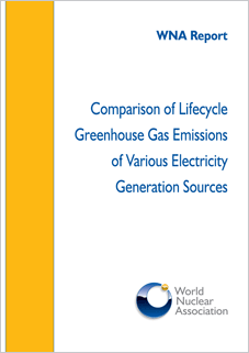 Lifecycle emissions of electricity generation source
