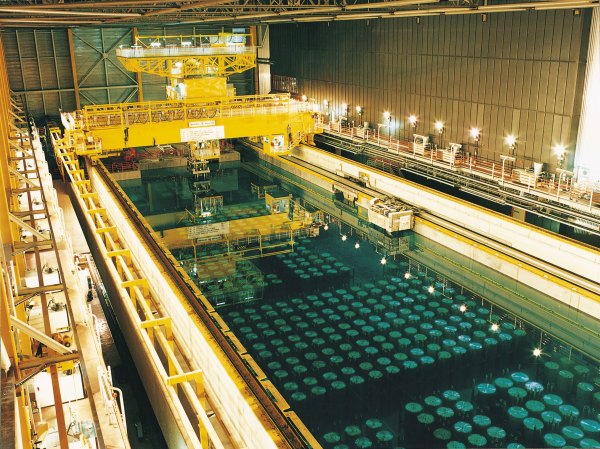 storage pond for used nuclear fuel at the Thermal Oxide Reprocessing Plant (Thorp) at the UK's Sellafield site