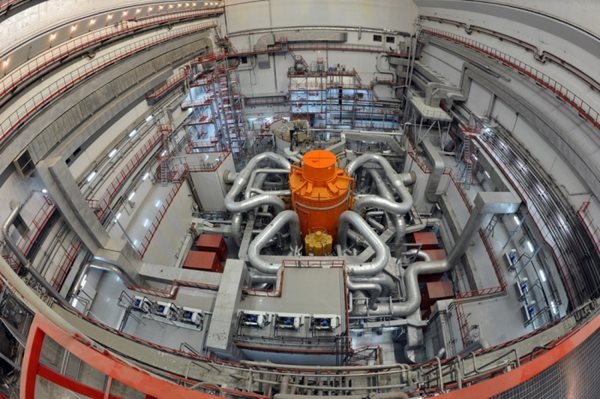 View of Beloyarsk 4 fast reactor from platform