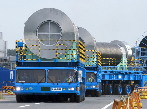 Road transport of used nuclear fuel in Japan